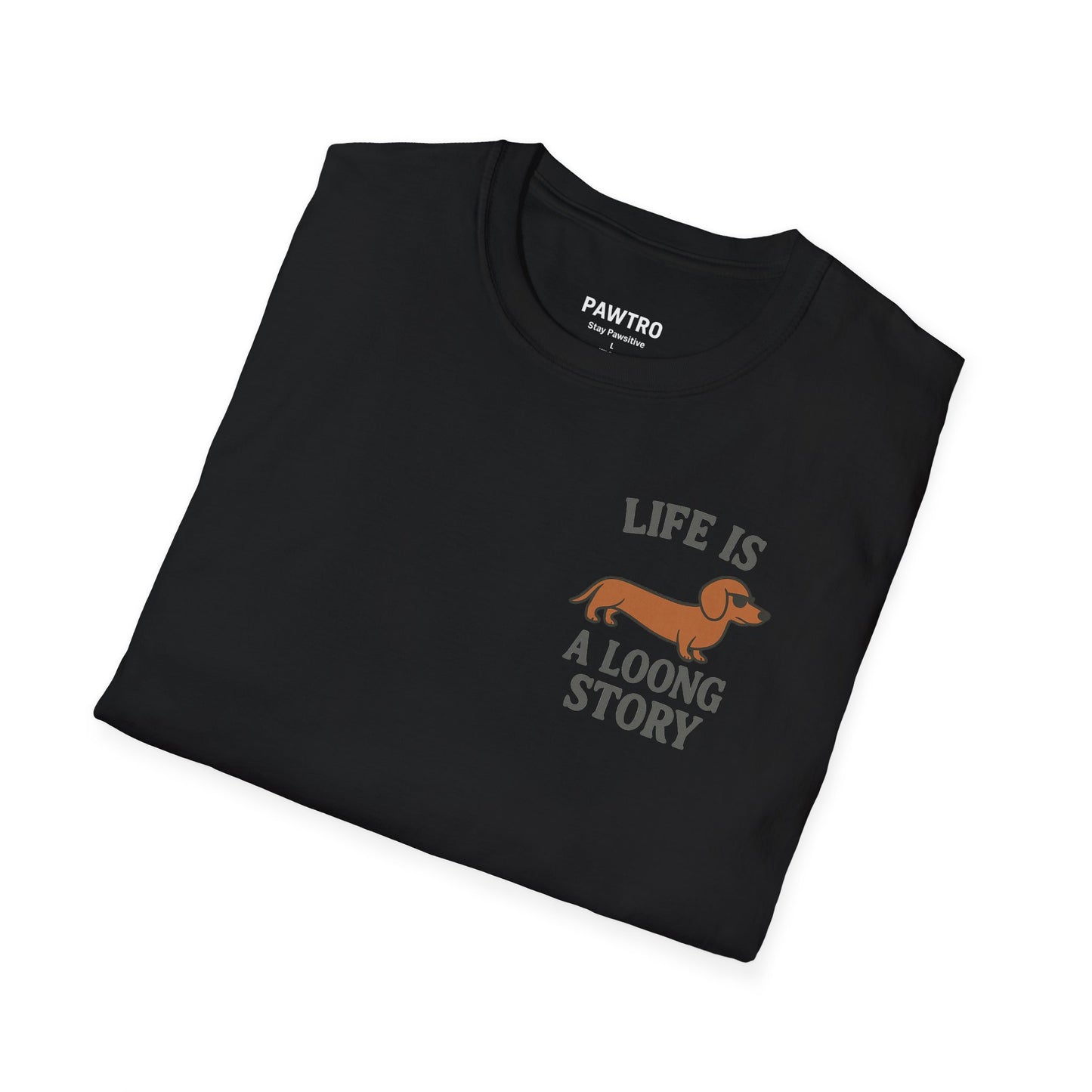 Whimsical Dachshund T-Shirt, Life is a Loong Story Tee