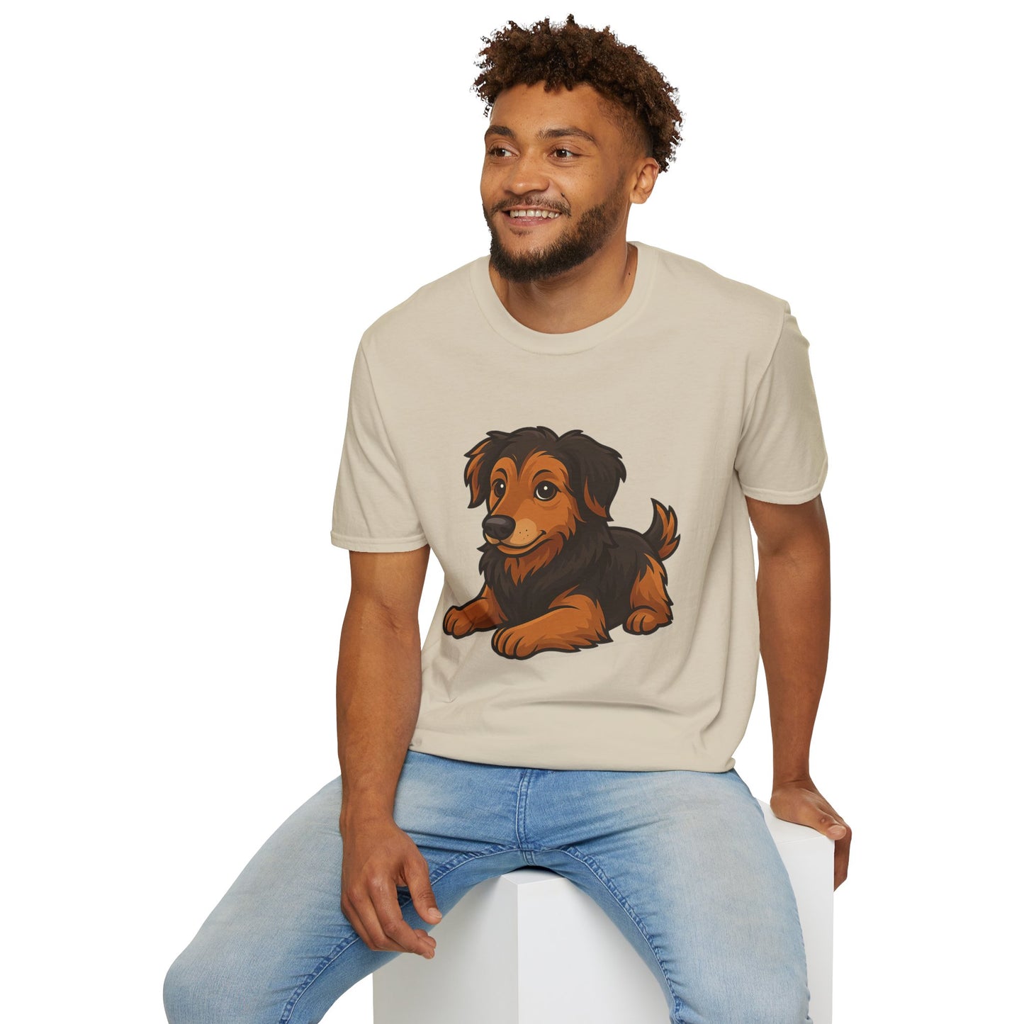 Cute Dog Graphic T-Shirt, Casual Wear