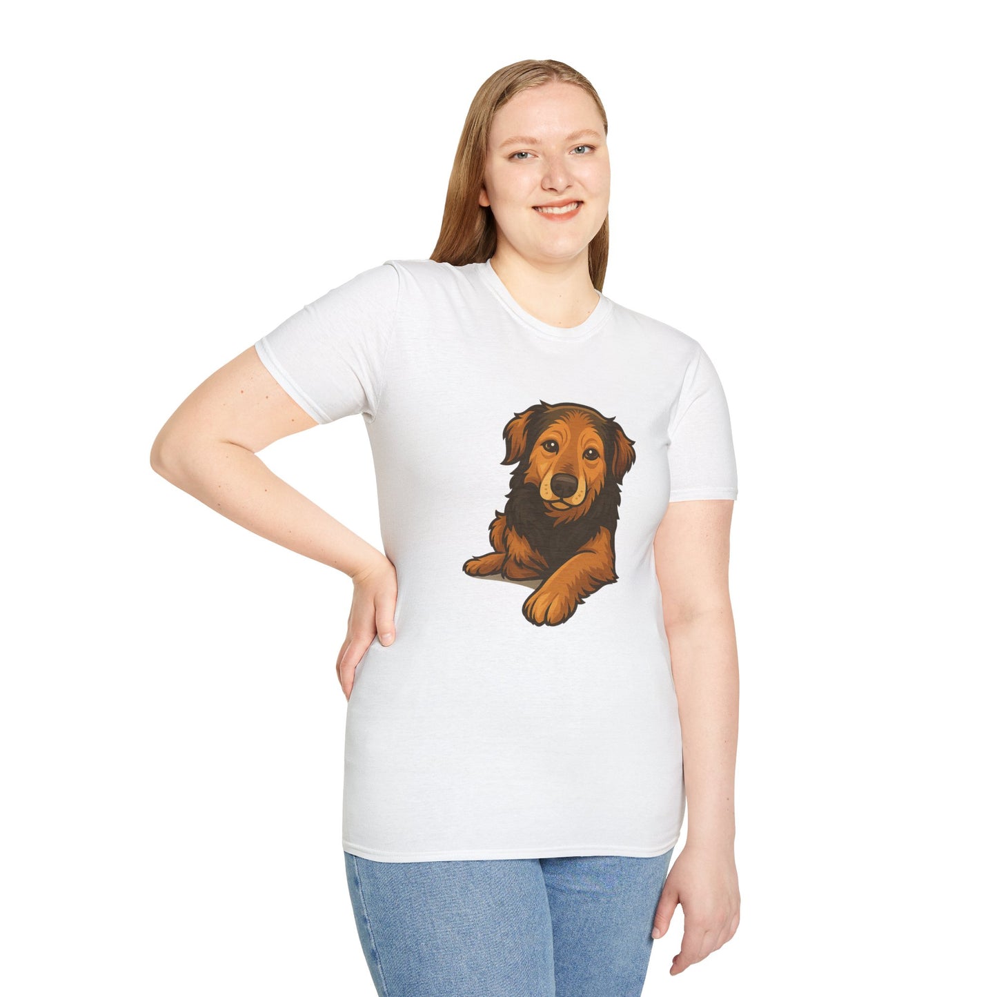 Cute Dog Graphic Unisex Softstyle T-Shirt