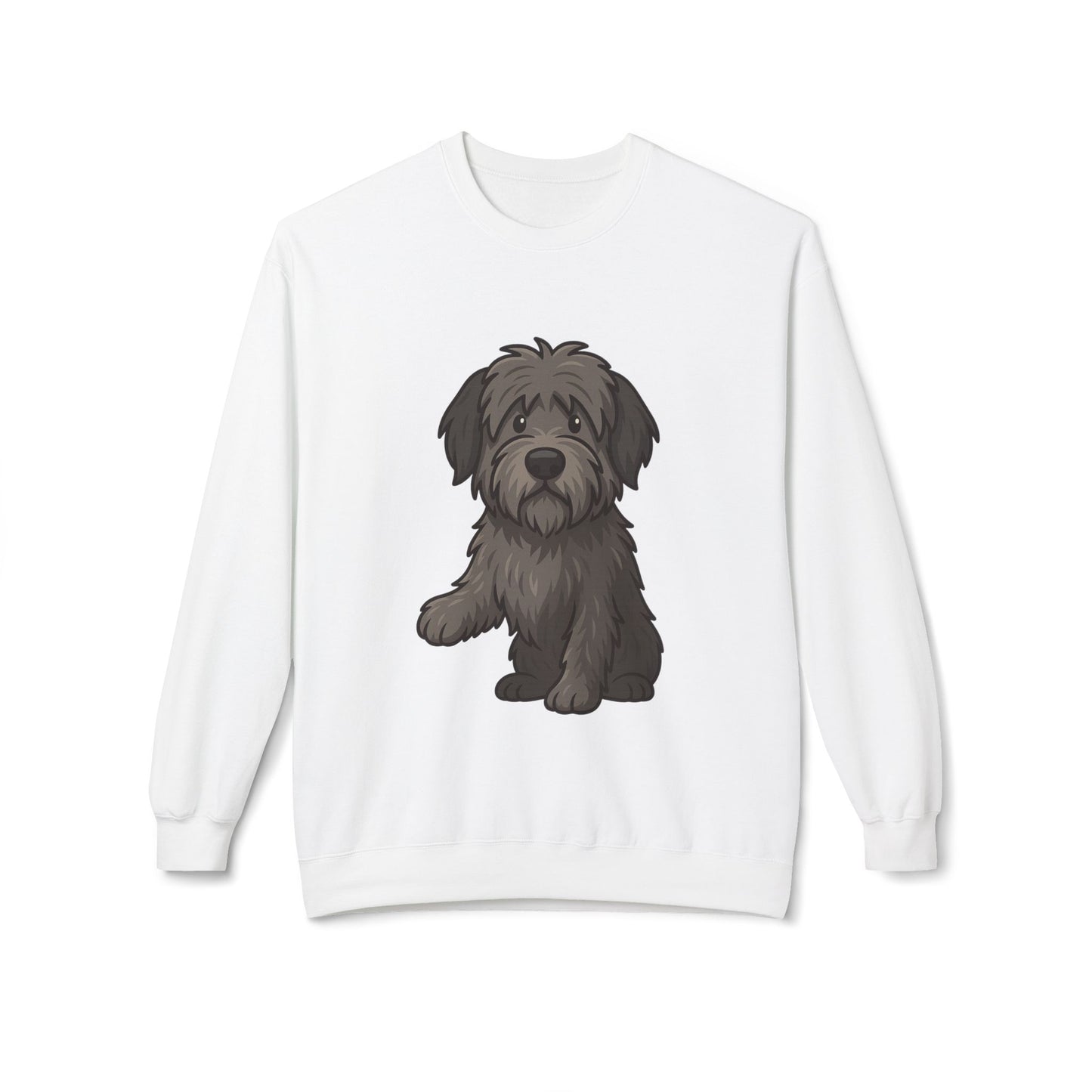 Cute Black Sheepdog Sweatshirt — Cozy Crewneck for Dog Lovers