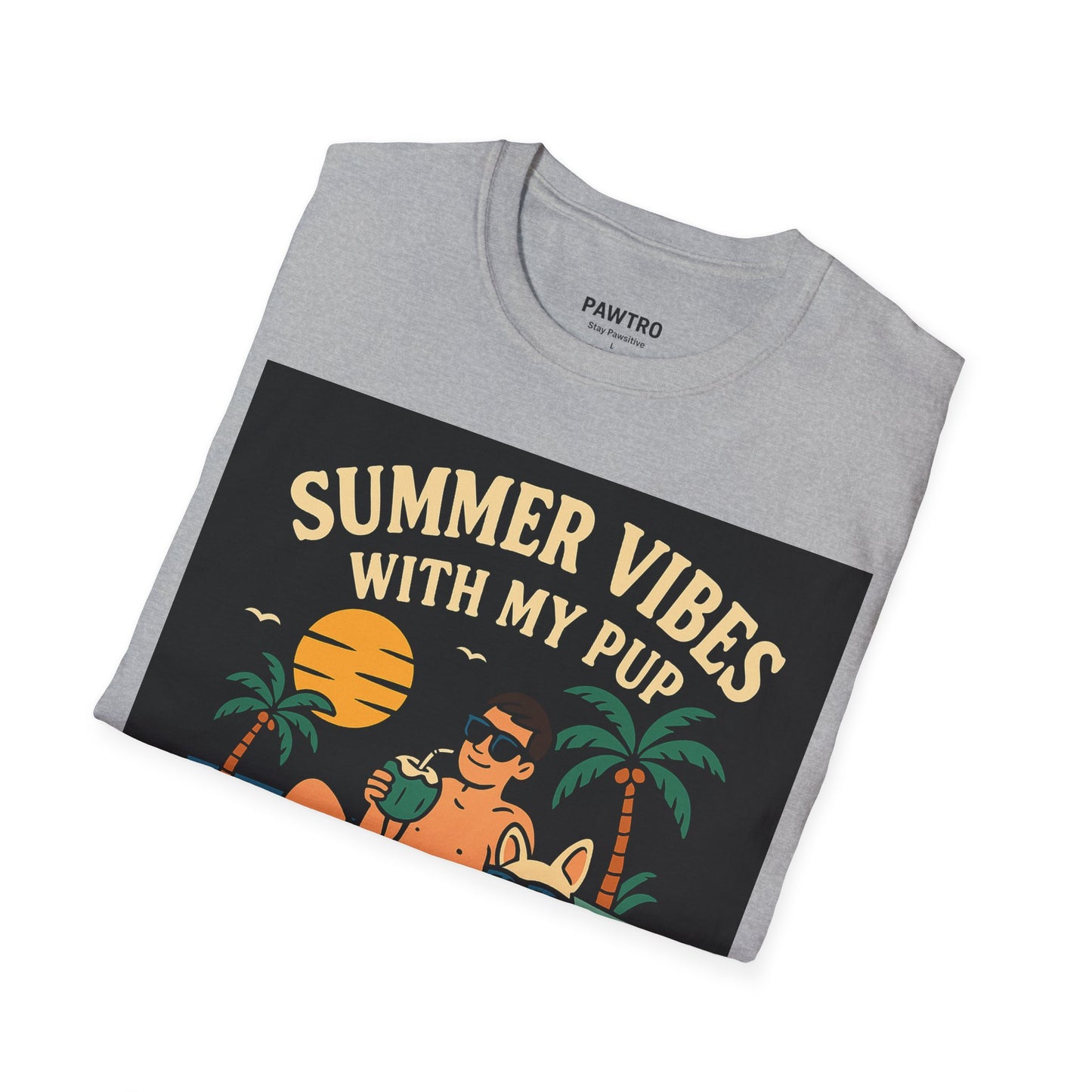 Summer Vibes T-Shirt for Dog Lovers | Unisex Softstyle Tee