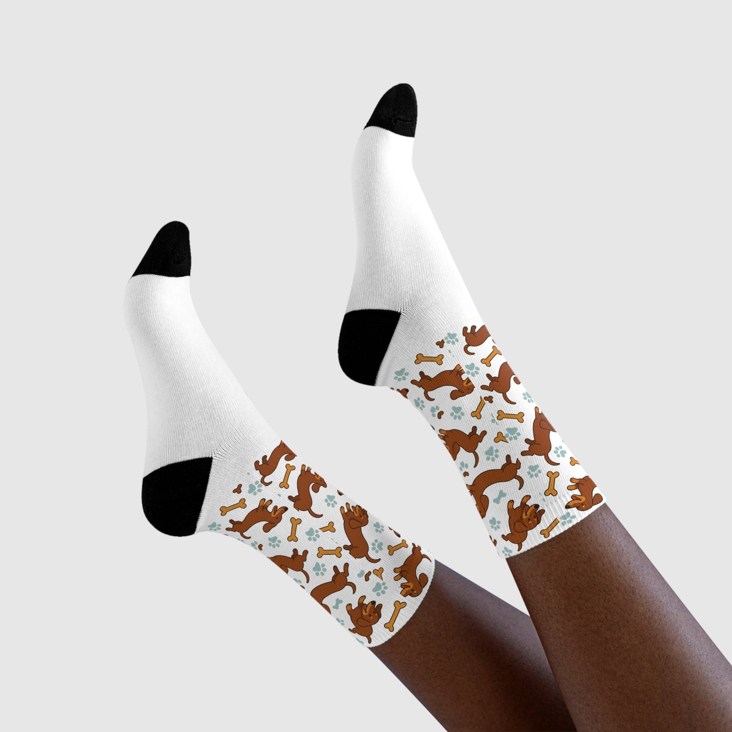 Cute Dog Pattern Crew Socks for Animal Lovers