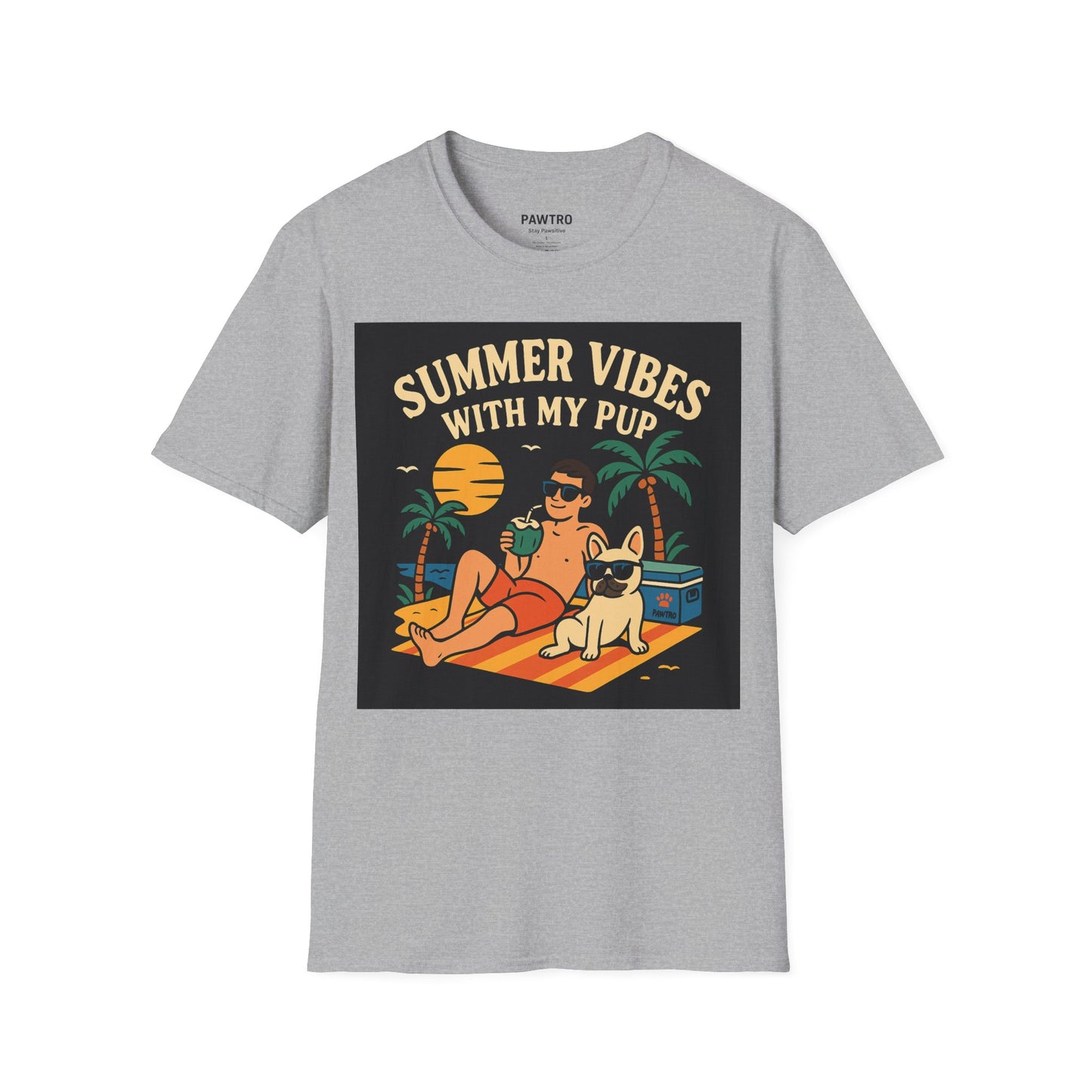 Summer Vibes T-Shirt for Dog Lovers | Unisex Softstyle Tee