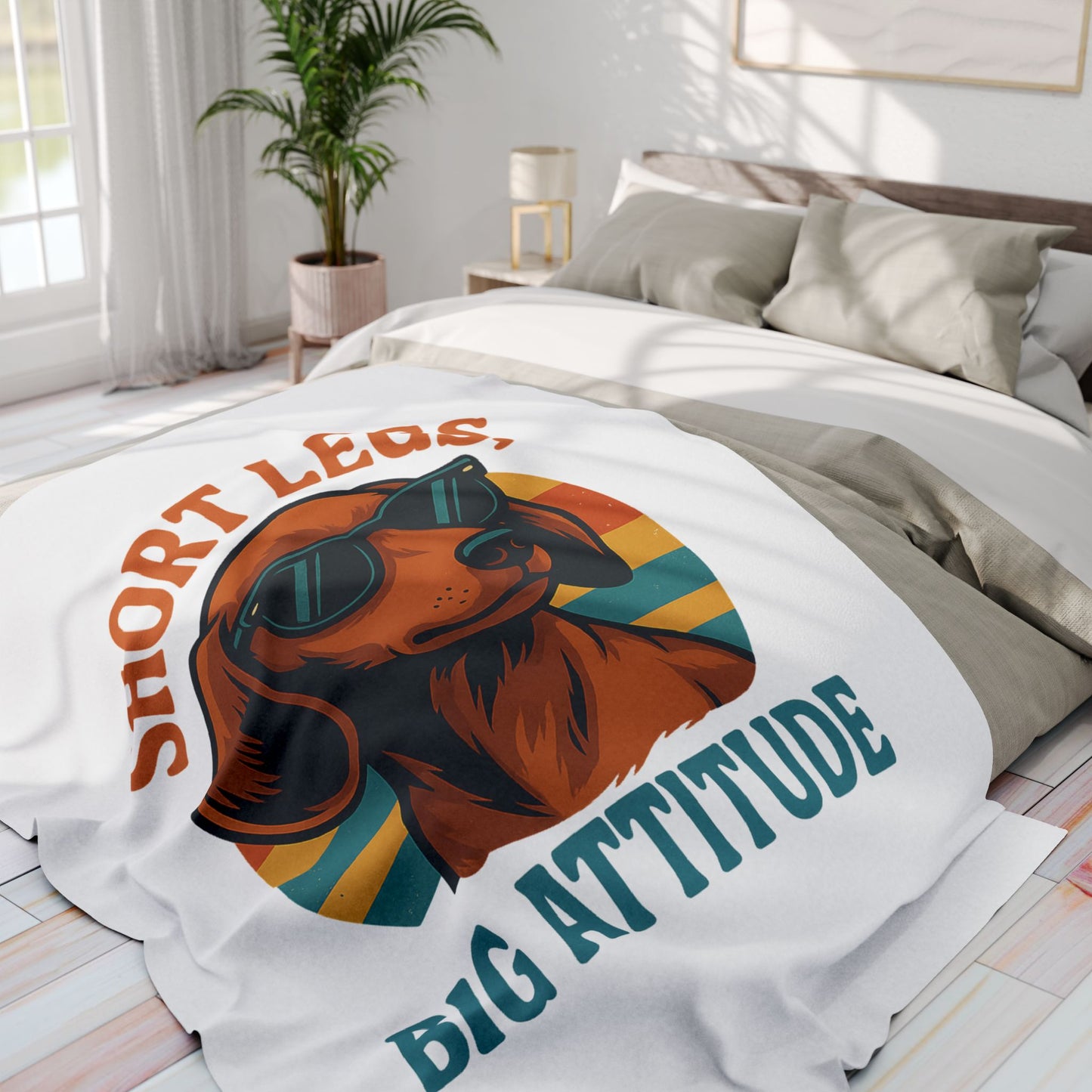 Cool Dog Fleece Blanket - Short Legs Big Attitude