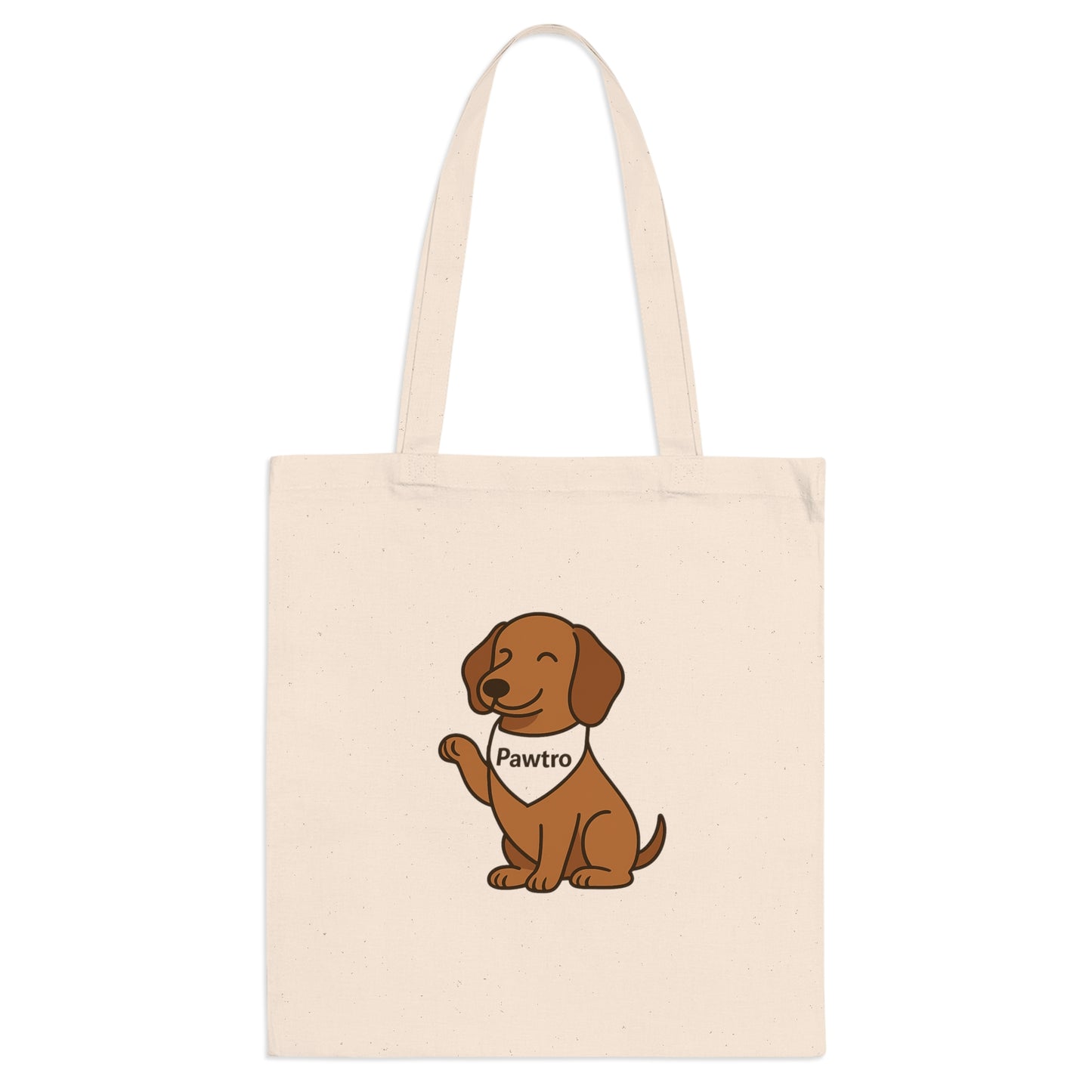 Cute Dog Lover Tote Bag, Pawtro Canvas Bag