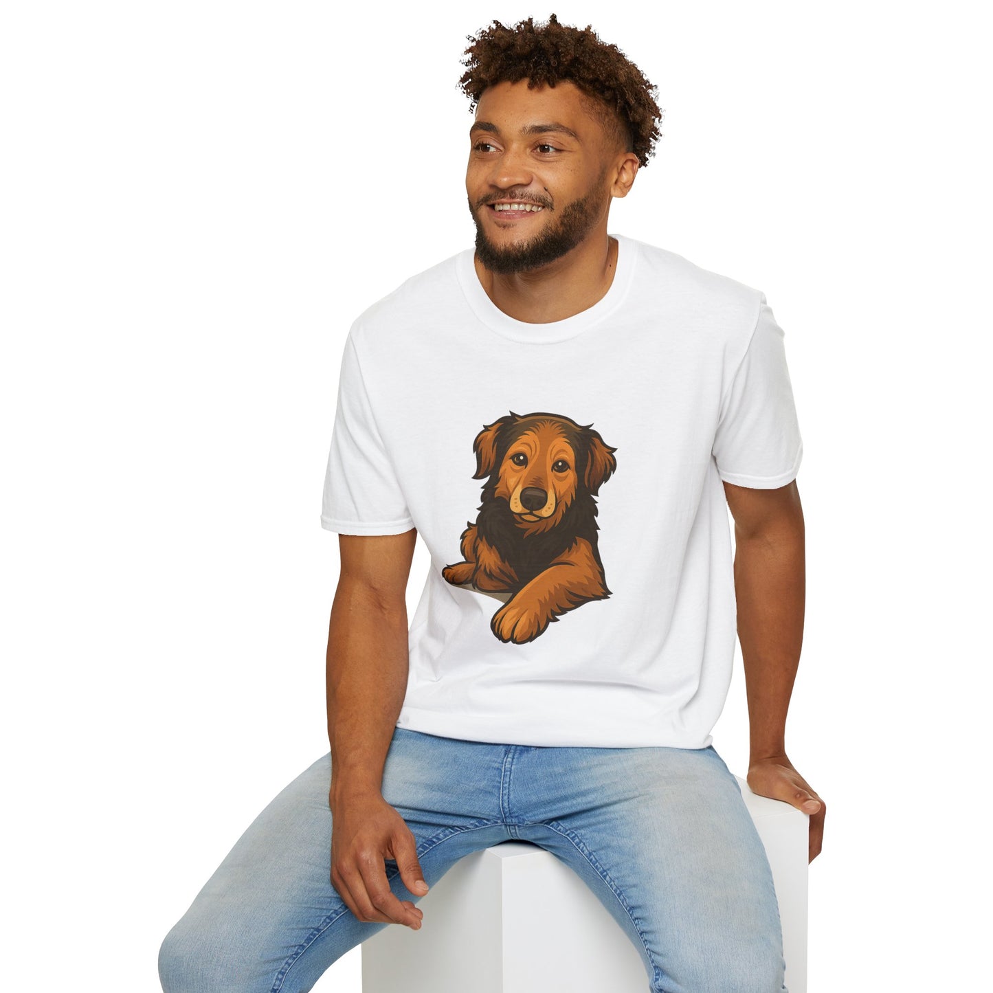 Cute Dog Graphic Unisex Softstyle T-Shirt