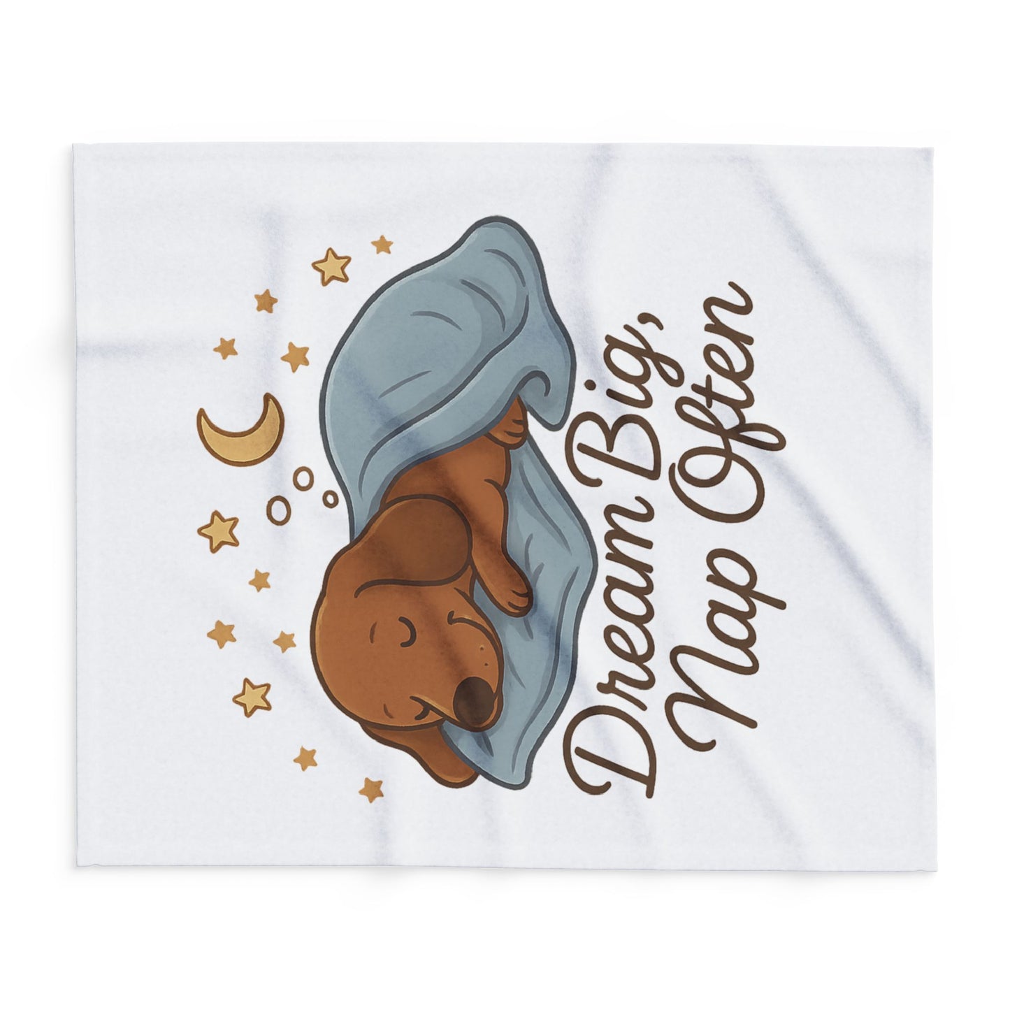Dream Big Nap Often Dog Fleece Blanket, Cozy Pet Blanket