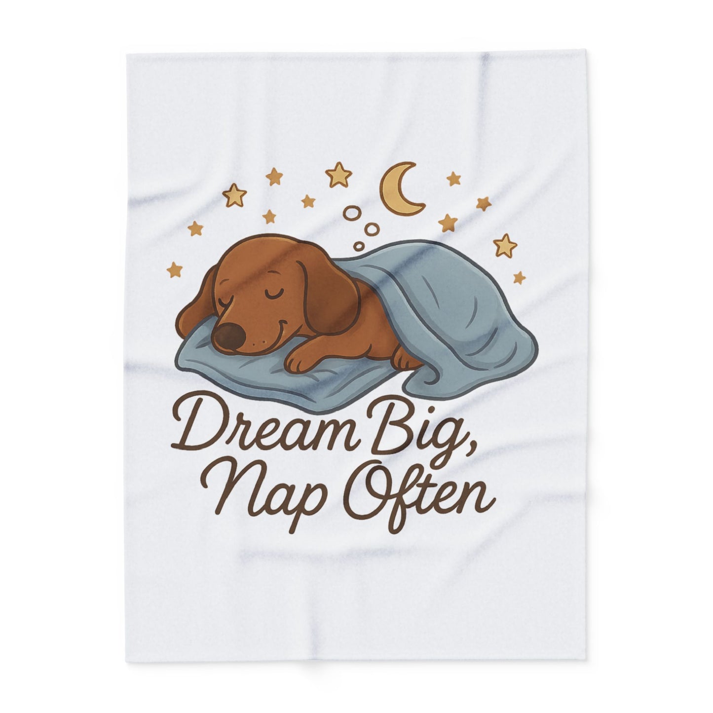 Dream Big Nap Often Dog Fleece Blanket, Cozy Pet Blanket
