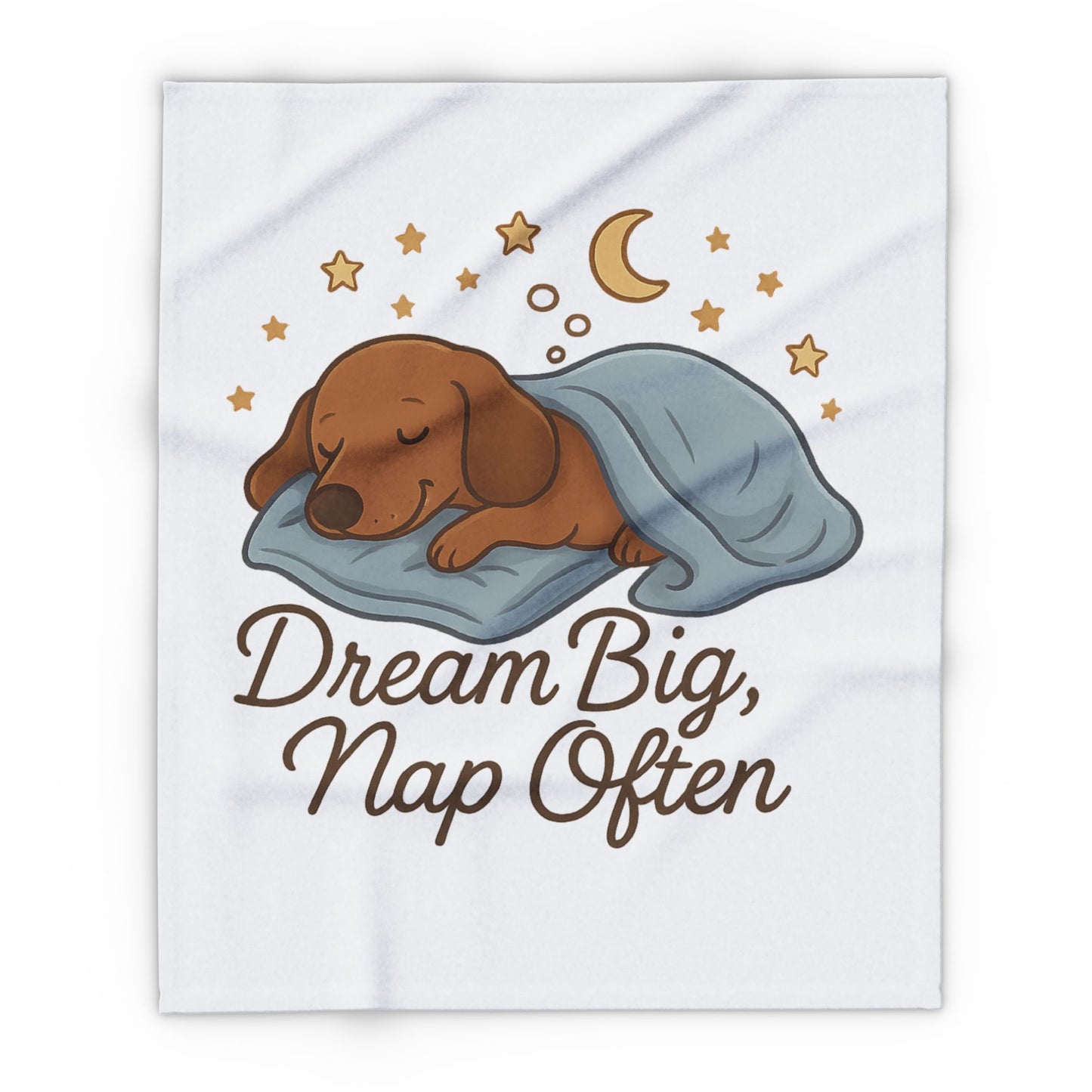 Dream Big Nap Often Dog Fleece Blanket, Cozy Pet Blanket