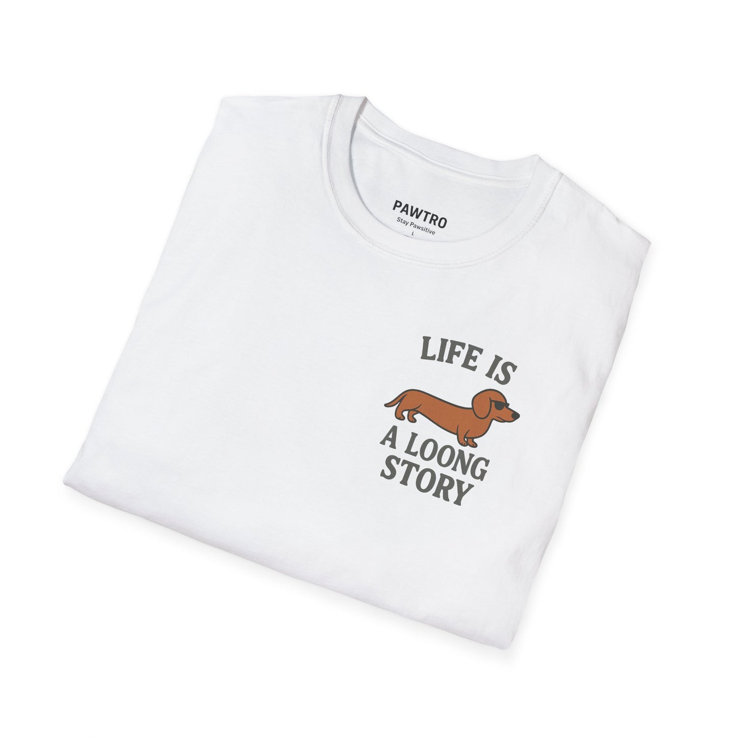 Whimsical Dachshund T-Shirt, Life is a Loong Story Tee