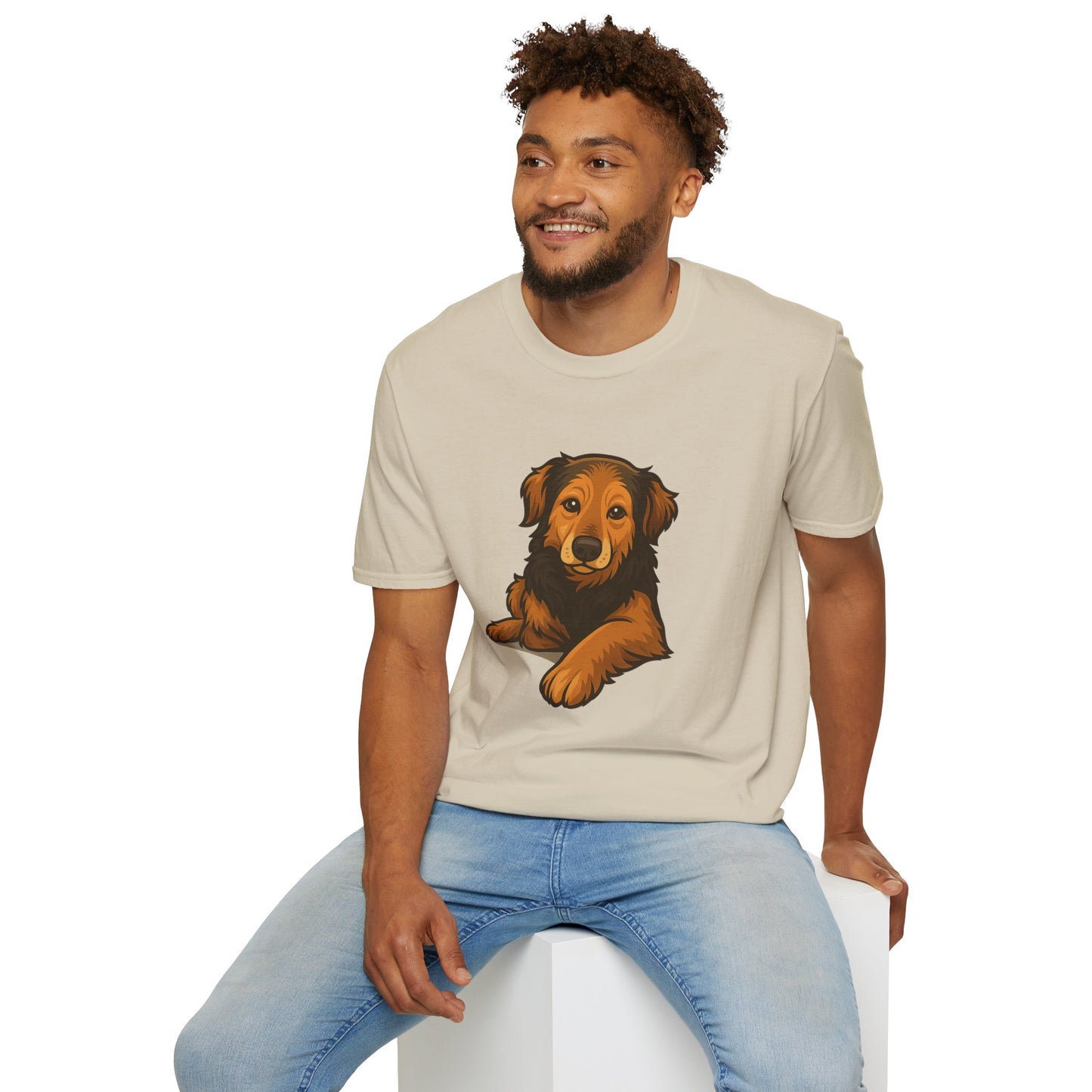 Cute Dog Graphic Unisex Softstyle T-Shirt